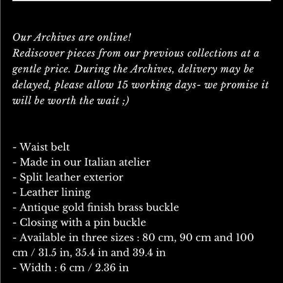 NWT Sézane Sophie belt. Taupe. Size 80 - Picture 6 of 8